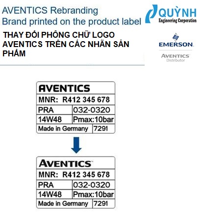 1.	Thay đổi hình thức tem nhãn in trên các sản phẩm AVENTICS
