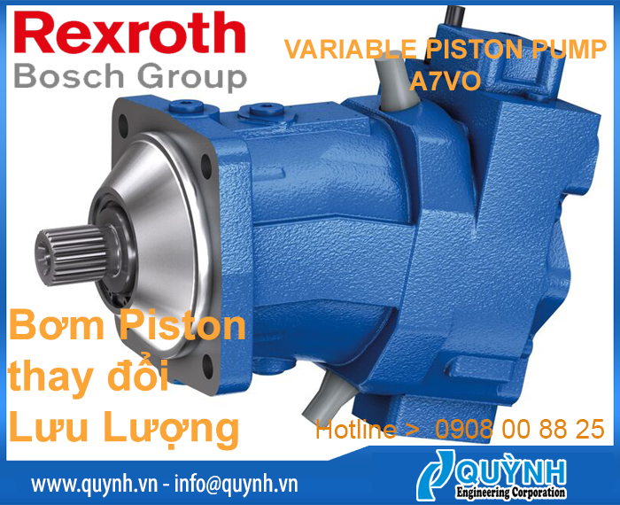Bơm Piston Bosch Rexroth A7VO Lưu lượng thay đổi