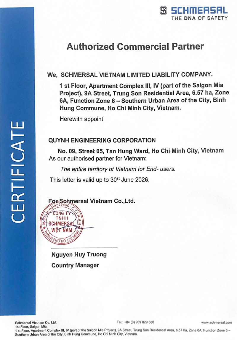 Đại lý phân phối Schmersal Việt Nam