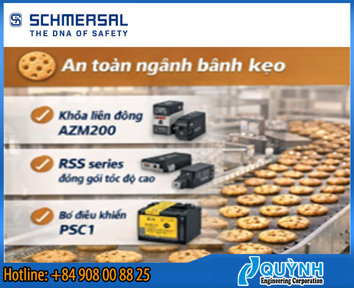 Schmersal – An toàn linh hoạt cho dây chuyền bánh kẹo tốc độ cao